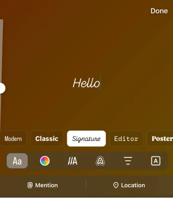 Instagram built in Fonts